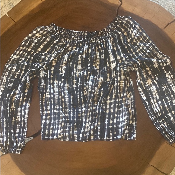 Sanctuary Black and White Smocked Blouse/ Size M - Picture 1 of 5